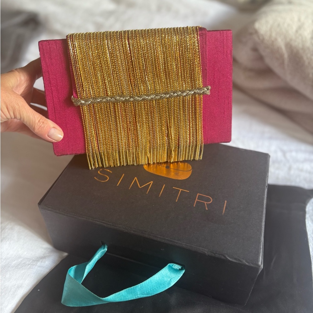 Simitri Burgundy Dreamy Clutch. Never used in original box. - Picture 6 of 12